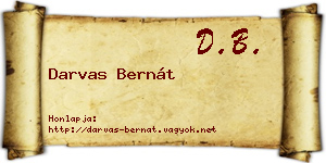 Darvas Bernát névjegykártya